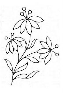 Free hand-embroidery pattern · Needlework News | CraftGossip.com Floral, Hand Embroidery, Hoa, Simple Embroidery, Motifs De Broderie, Hand Embroidery Designs, Simple Flower Design, Hand Embroidery Pattern, Hand Embroidery Patterns Free