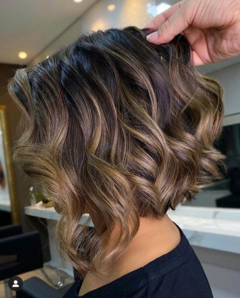 50 Short, Medium and Long Wavy Bobs for 2023 - The Right Hairstyles Angled Bob Hairstyles, Angled Bob, Wavy Angled Bob, Medium Wavy Bob, Thick Wavy Hair, Angled Bob Haircuts, Curled Bob, Wavy Bob Long