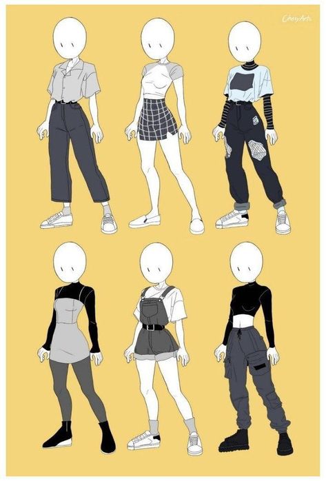 Grunge, Pants Drawing, Cartoon Outfits, Cute Anime Outfits, Anime Outfits, Anime Poses Reference, Character Inspired Outfits Anime, Character Outfits, Drawing Anime Clothes