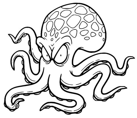 Octopus Tattoos, Octopus, Art, Art Drawings, Colouring Pages, Octopus Drawing, Octopus Art, Spider Drawing, Kraken Drawing