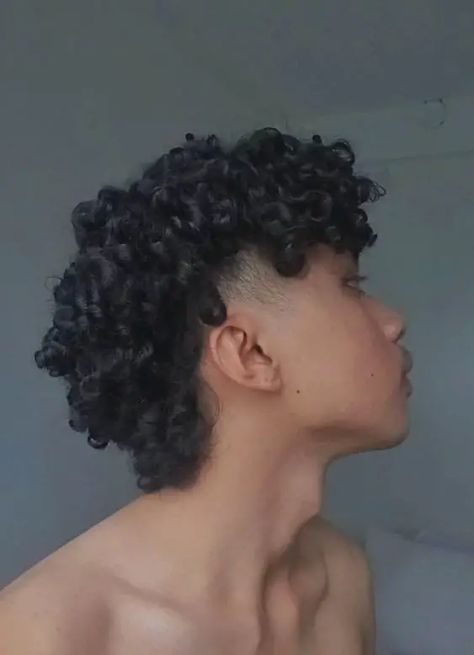 Curly Mullet: 25 Cute Inspos for Your Next Haircut – Svelte Magazine Curly Mullet, Curly Hair Men, Mullet Hairstyle, Curly Hair Cuts, Mullet Hair, Men Haircut Curly Hair, Curly Mohawk, Black Curly Hair, Curly Hair Styles