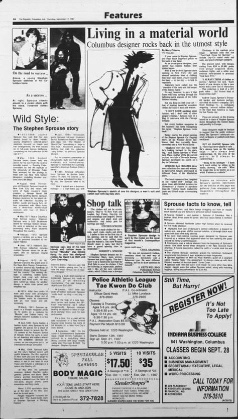 1987 Sprouse feature - Newspapers.com Composition, Vivienne Westwood, Lawyers, Old Newspaper, Australian Newspapers, Newspaper Archives, Minor Threat, Unlimited, Student Newspaper