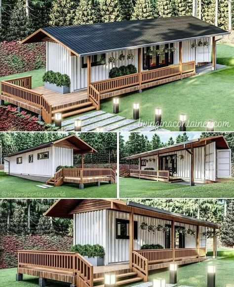 Houses-From-Recycled-Shipping-Containers Ideas, Architecture, Interior, House Design, Haus, Kayu, Dekorasi Rumah, House, House Styles