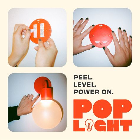 No tools required, a built-in level, and hidden command strips make it easy to pop on the rechargeable Poplight wall light. Design, Viral, Light, Design Milk, Wall, Command Strips, Household Hacks, Wall Lights, Things To Come