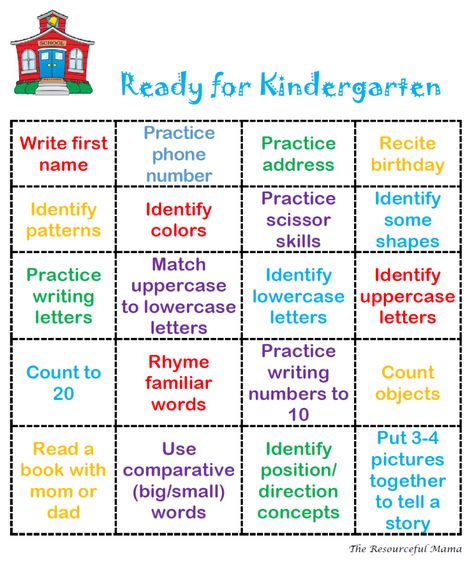 Free printable bingo card to help get your preschooler ready for kindergarten Pre K, Worksheets, Montessori, Kindergarten Readiness, Preschool Assessment, Kindergarten Prep, School Readiness, Kindergarten Writing, Learning Activities