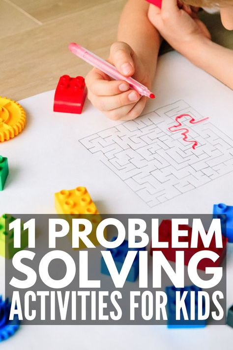 11 Problem Solving Activities for Kids | If you want to help build your child’s social, critical thinking, conflict resolution, and anger management skills, these fun and effective ideas are for you! We’ve included worksheets, team building activities, task cards, and other creative challenges for small groups that can be used at home with parents or as a team in the classroom. #problemsolvingactivities #conflictresolution #selfregulation Parents, Humour, Social Skills Activities, Problem Solving Activities, Team Building Activities, Kids Team Building Activities, Critical Thinking Activities, Activities For Adults, Math Problem Solving Activities