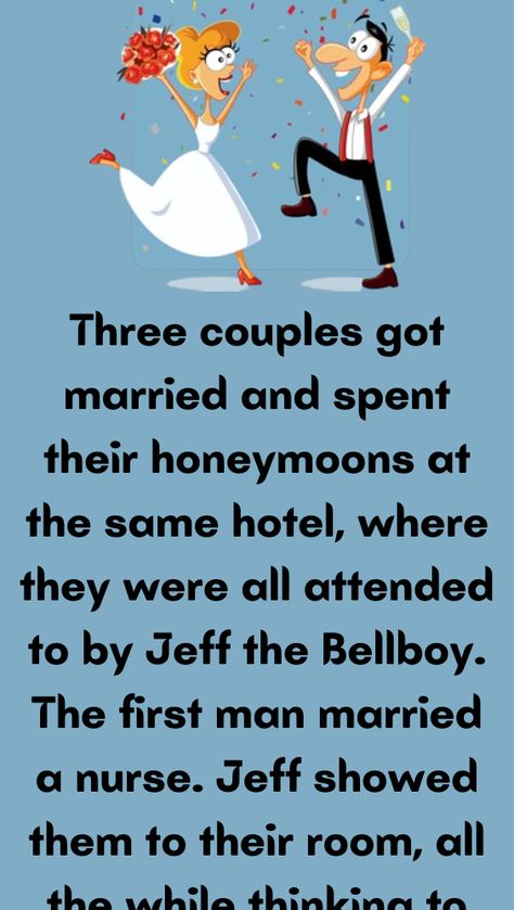 Three couples got married and spent their honeymoons at the same hotel, where they were Humour, Getting Married Funny, Married Life Humor, Honeymoon Jokes, Married Couple, Married Men, Married, Got Married, Wife Jokes