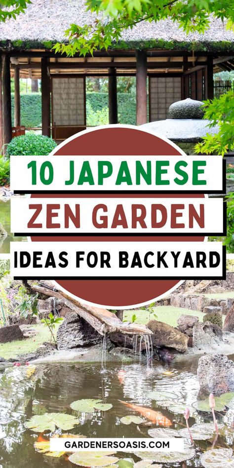 I LOVE these zen Japanese garden ideas! I want to design my backyard landscape with a path, lanterns and plants and now I have lots of garden inspiration to do it. #fromhousetohome #gardeningtips #gardenideas #japanesegarden Backyard Zen Garden, Japanese Garden Backyard, Zen Garden Design, Zen Backyard, Small Japanese Garden, Japanese Rock Garden Ideas, Outdoor Gardens Design, Japanese Garden Design, Zen Garden