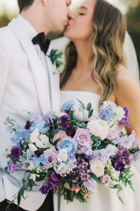 Bridal and Bridesmaid bouquets in pastel blues and purples. Wedding in Dallas, TX. Florals by Black House Blooms and photo by Lyndi Ruth Boho, Ideas, Wedding Colors Purple, Wedding Colors Blue, Wedding Color Schemes Blue, Blue Wedding Flowers, Lilac Wedding Themes, Lavender Wedding Flowers, Purple Wedding Flowers