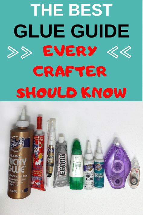 The best glue guide every crafter should know about Diy, Glues And Adhesives, Glue Tape, Glue Crafts, Glue Guns, Glue Dots, Diy Glue, Glue Gun Crafts, Best Glue