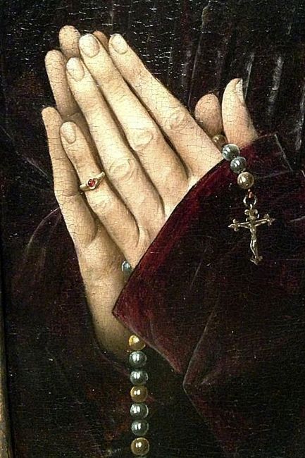 <i>Face to Face: Flanders, Florence and Renaissance Painting</i> at The Huntington Museums, Rosario, Christians, Tattoo, God, Rosary Prayer, Catholic, Praying Hands With Rosary, Rosary