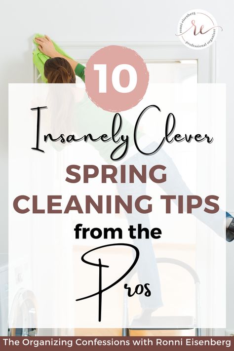 10 Insanely Clever Spring Cleaning Tips from the Best Organizing Professionals in the Country Cleaning, Country, Spring Cleaning, Cleaning Tips, Getting Organised, Spring Cleaning Hacks, Cleaning Hacks, Organization Hacks, Getting Organized