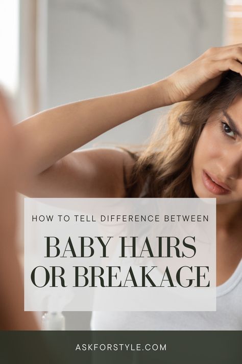 We will cover difference between new hair growth vs hair breakage and try to answer if baby hairs are a sign of new growth or hair breakage. Hair Growth Tips, Baby Hair Growth, Stop Hair Breakage, Hair Breakage Remedies, Hair Breakage Treatment, Hair Maintenance Tips, Hair Regrowth Treatments, Baby Hairs, Hair Breakage