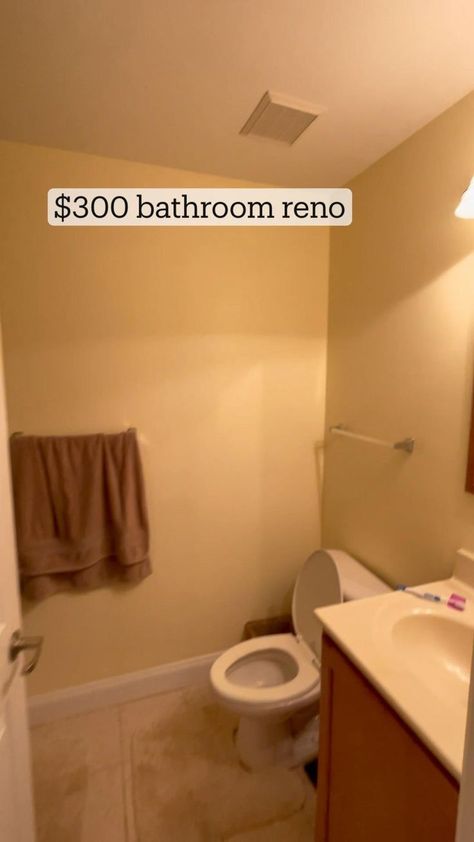 $300 budget bathroom reno in 2022 | Budget home decorating, Small bathroom design, Bathroom makeover