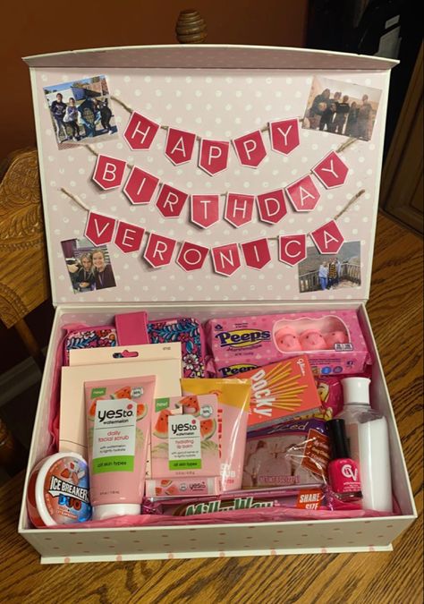 Diy, Pink, Bff, Bff Birthday Gift, Bff Gifts, Cute Birthday Ideas, Cute Birthday Gift, Random, Cute Box