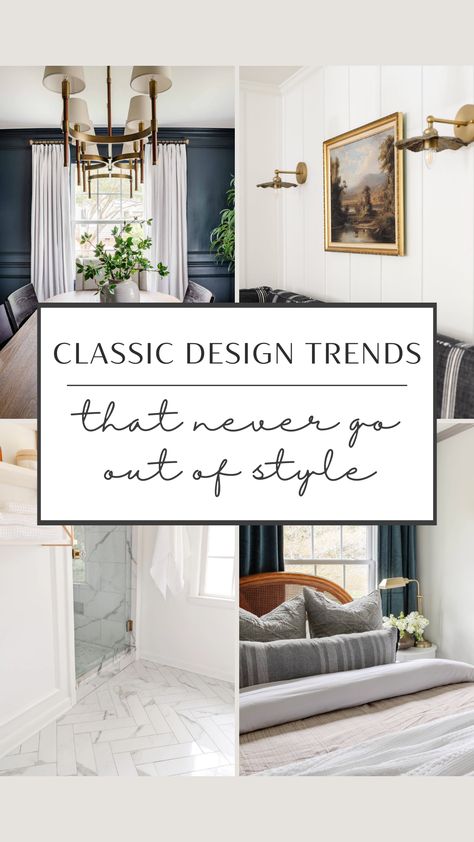 How to stop chasing decorating fads by incorporating these classic interior design trends to create a home that never goes out of style. Home Décor, Interior, Transitional Home Décor, Transitional Home Decor Ideas, Classic Home Decor Timeless, Transitional Home Decor, Transitional Interior Design Style, Transitional Decor Style, Timeless Decorating Ideas