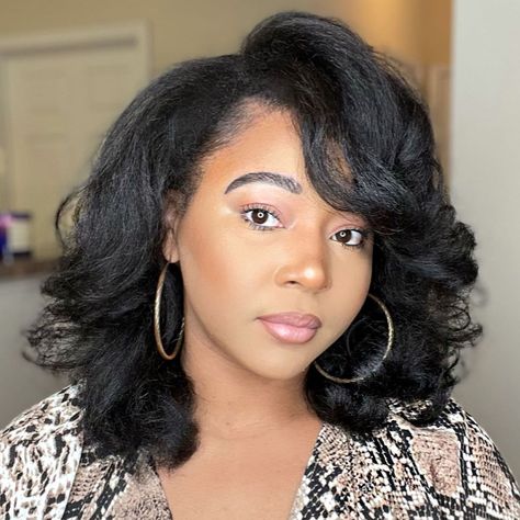 Roller Set on Dry Hair Youtube, Blow Dry Natural Hair, Blow Dry Curls, Blow Dry Hair, Silk Press Natural Hair, Blowout Hair, Natural Hair Blowout, Hair Rollers Tutorial, Dry Curls
