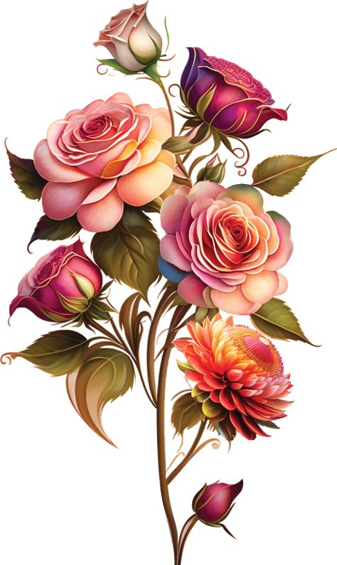 Decoupage, Flowers, Roses, Flower Images, Flower Art, Flower Prints, Flower Art Images, Flower Pictures, Flower Aesthetic