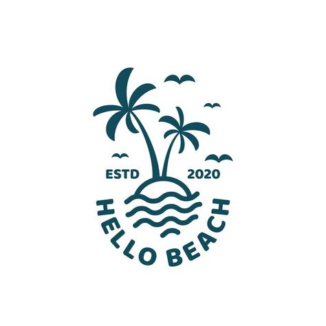 Logos, Design, Hawaii Logo, Beach Logo, Summer Logo, Holiday Logo, Logo Inspiration, Logo Design, Travel Logo