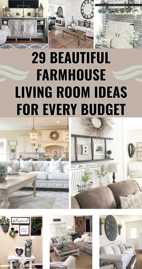 Design, Decoration, Modern Farmhouse, Home Décor, Interior, Inspiration, Ideas, Farmhouse Living Room Furniture, Cozy Modern Farmhouse Living Room