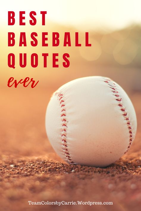 Hey, baseball lovers! Enjoy this list of my favorite baseball quotes, and maybe find a new favorite! #baseball #quote Baseball Mom, Ideas, Diy, Baseball Quotes, Baseball, Cubs, Baseball Season Quotes, Baseball Phrases, Baseball Quotes Kids