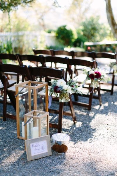 Floral wedding ceremony aisle markers - burgundy +  white dahlias in hanging glass jars {This Love of Yours...Photography} Wedding Decor, Wedding Decorations, Rustic Wedding Centerpieces, Aisle Markers, Wedding Bottles, Wedding Table Decorations, Wedding Themes Fall, Rustic Wedding, Winery Wedding Decorations