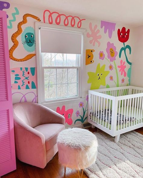 Big Girl Rooms, Girls Bedroom, Baby Room Design, Nursery Room Design, Toddler Bedroom Girl, Kids Bedroom Inspiration, Toddler Girl Room, Colorful Toddler Girl Room