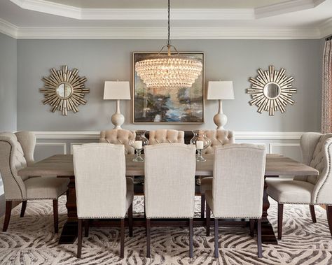 20 Beautiful Transitional Style Dining Room Ideas Dining Room, Interior, Home Décor, Mirror Dining Room, Dining Room Wall Decor, Dining Room Walls, Dining Room Decor, Dining Room Interiors, Living Dining Room