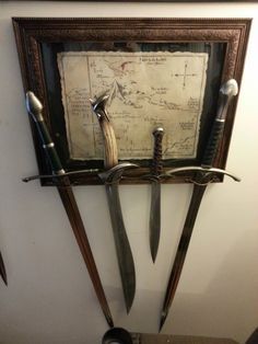 LOTR Sword Collection Display Ideas? Knives, Sword Display, Armor, Lotr Swords, Sword Design, Sword, Geek Stuff, Skyrim, Rpg