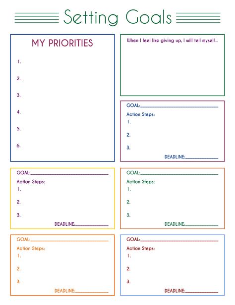 Planners, Organisation, Goal Setting Sheet, Student Goal Setting Sheet, Goal Setting Activities, Goal Charts, Goal Setting Worksheet, Goal Setting Template, Goal Planning