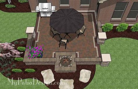 Large Curvy Outdoor Living Design with Pergola | Downloadable Design – MyPatioDesign.com Design, Backyard Patio Designs, Backyard Patio, Outdoor Patio Designs, Patio Landscaping, Outdoor Patio Decor, Patio Plans, Patio Layout, Patio Pavers Design