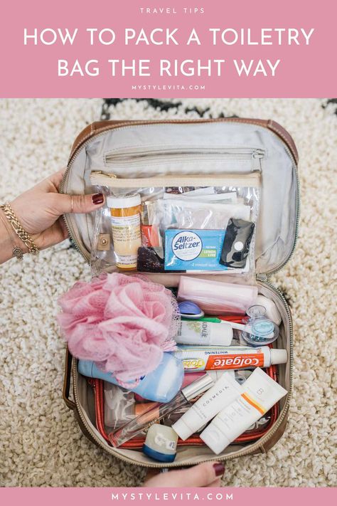 How To Pack A Toiletry Bag - all the things you should have in your toiletry bag for your next vacation #travelbucketlist Travel Packing, Packing Tips, Wanderlust, Travel Bag, Camping, Organisation, Trips, Packing Tips For Travel, Packing Tips For Vacation