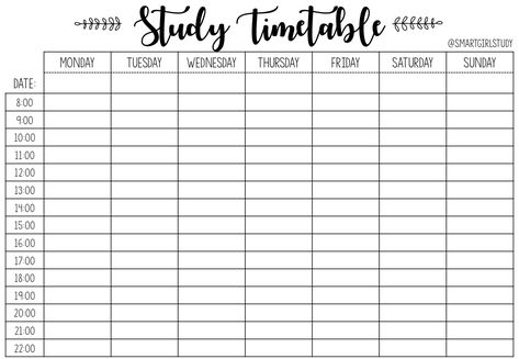 Organisation, Motivation, Study Planner, School Organization Notes, Study Planner Printable, Study Schedule Template, Study Schedule, Study Timetable Template, Study Plan