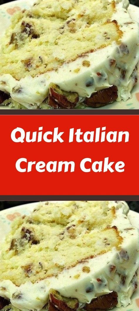 Cheesecakes, Pie, Quick Italian Cream Cake Recipe, Italian Cream Cheese Cake, Italian Cream Cupcakes, Italian Cream Cakes, Best Italian Cream Cake Recipe, Italian Cream Cheesecake Recipe, Italian Creme Cake Recipes