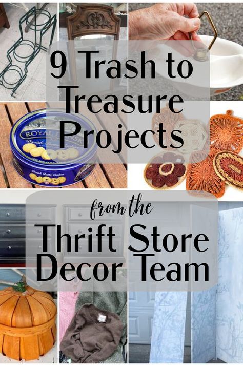thrift store, decor team, trash to treasure, upcycle projects, recycle, renew, restore Upcycled Crafts, Upcycling, Repurposed Items Thrift Stores, Thrift Store Finds Repurposed, Thrift Store Finds, Thrift Store Diy Projects, Upcycle Thrift Store Finds, Thrift Store Diy, Thrift Store Crafts