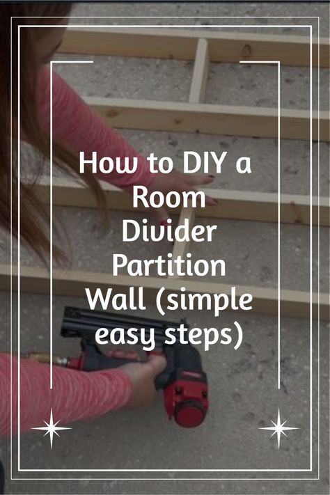 How to build a room divider or partition wall using under $60 of materials and about an hour of time. Customize with stain or paint and choose to have it as a freestanding divider or permanent partition wall Ideas, Diy, Orlando, Interior, Florida, Home Décor, Diy Room Divider, Divider Wall, Room Divider