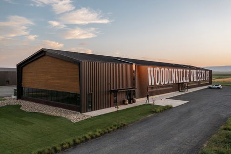 Woodinville Whiskey Processing & Barrel Storage — Graham Baba Architects Metal, Industrial, Industrial Sheds, Steel Buildings, Pre Engineered Metal Buildings, Industrial Buildings, Metal Buildings, Industrial Facade, Metal Building Designs