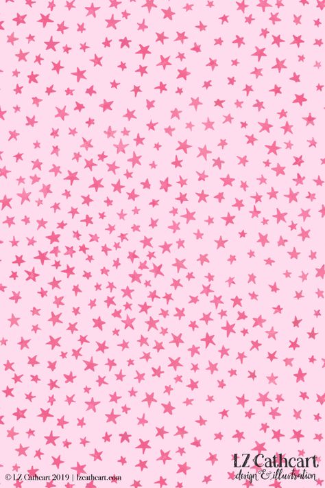 Random Stars Pattern. © LZ CATHCART OF THE SUMMERY UMBRELLA, LLC #starpattern #cosmicpattern #nurserypattern #pinknursery #pinkstars Pastel, Ipad, Iphone, Pink, Pink Wallpaper Stars, Preppy Wallpaper, Cute Patterns Wallpaper, Pink Pattern Background, Pink Wallpaper Iphone