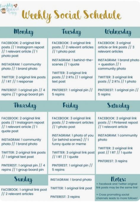 Weekly posting ideas for Social Media Instagram, Internet Marketing, Social Media Tips, Content Marketing, Social Media Detox, Social Media Strategies, Social Media Planning, Social Media Schedule, Social Media Planner