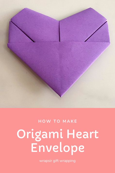 Origami heart envelope.