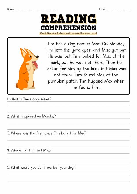 Short Story with Questions 2nd Grade Reading Comprehension Summer, Pre K, Passage Comprehension For Grade 2, Reading For Grade 2, Reading Comprehension Grade 2, Reading For Grade 1, 2nd Grade Short Stories, Reading For Grade 3, Comprehension For Grade 1