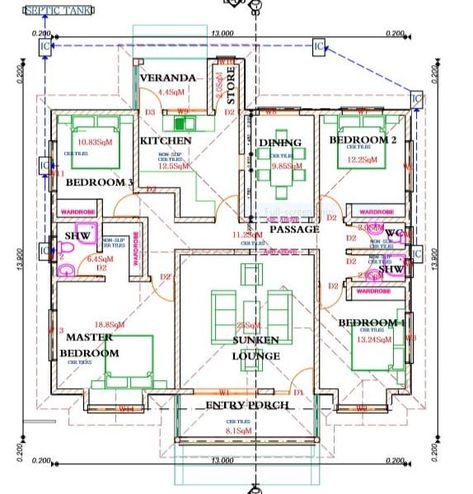 Floor plan with dimensions. Floor plans are useful to help design furniture layout, wiring systems, and much more. They're also a valuable tool for real estate agents and leasing companies in helping sell or rent out a space. House Floor Plans, Floor Plan With Dimensions, Floor Plan Layout, House Layout Plans, Modern House Floor Plans, Building House Plans Designs, Small House Design Plans, House Plans With Pictures, Floor Plan Design