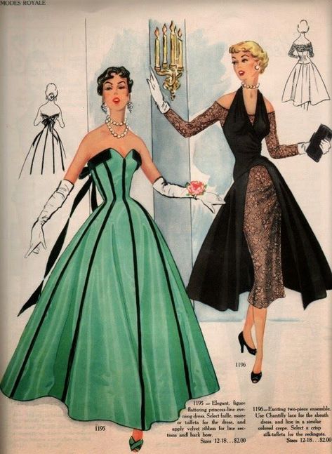 Clothes, Vintage Vogue, 1950s Fashion, Vintage Fashion, Haute Couture, Vintage Dress Patterns, Vintage Gowns, Vintage Dresses, Robe Vintage