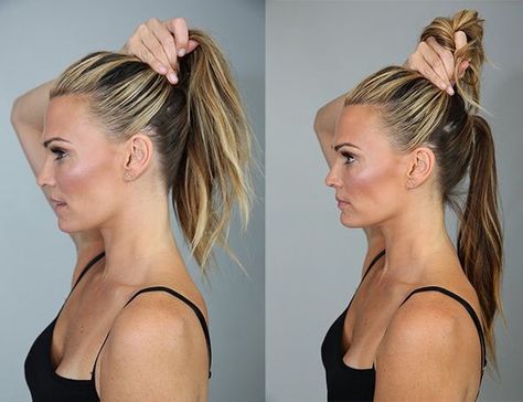 How to make a fuller ponytail Hair Styles, Fitness, Dirndl, Ponytail Hairstyles, Hairstyles For Thin Hair, Thick Hair Styles, Sleek Ponytail, Perfect Ponytail, Thin Hair Ponytail
