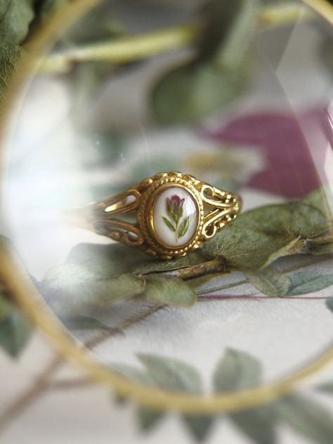Vintage, Jewellery, Piercing, Bijoux, Flower Jewellery, Unusual Jewelry, Gold Flower Ring, Flower Rings, Flower Ring