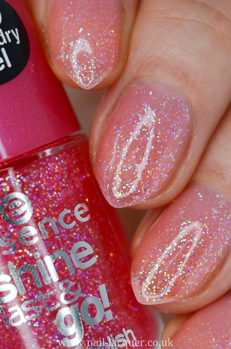 Essence Shine, Last & Go nail polish review and swatches by Nail Lacquer UK Glitter, Essence Nail Polish, Essence, Essence Gel Nail Polish, Essence Makeup, Glitter Nail Polish, Pink Nail Polish, Nail Lacquer, Best Gel Nail Polish