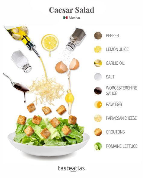 Salads, Caesar Salad, Salad Recipes, Caesar Salad Dressing, Caesar Salad Recipe, Salad, Authentic Recipes, Traditional Food, Recetas