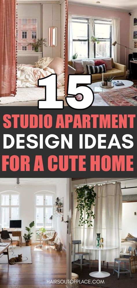 Create your dream living space with these adorable studio apartment design ideas! Easy hacks and trendy home decor ideas to a happy, stylish space! Portland, Interior, Lofts, Studio Flats, Home Décor, Studio, Design, Small Studio Apartment Decorating, Small Studio Apartment Design