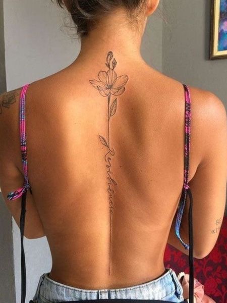 25 Coolest Back Tattoos for Women (2021)- The Trend Spotter Tattoo, Back Tattoo, Small Tattoos, Tattoo Inspiration, Tattoos, Piercing, Tattoos For Women Small, Tattoos For Women, Spine Tattoos For Women
