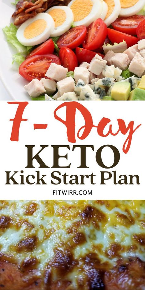 7-day keto diet kick start plan for beginners. This ketogenic diet meal plan is perfect for anyone starting keto diet for the first time and looking for some ideas on what to eat to get into ketosis. The low-carb meals on this keto diet menu are perfect for keto starters. Low Carb Recipes, Ideas, Ketogenic Diet, Starting Keto Diet, Ketogenic Diet Meal Plan, Starting Keto, Diet Meal Plans, Keto Diet Menu, Weight Loss Diet